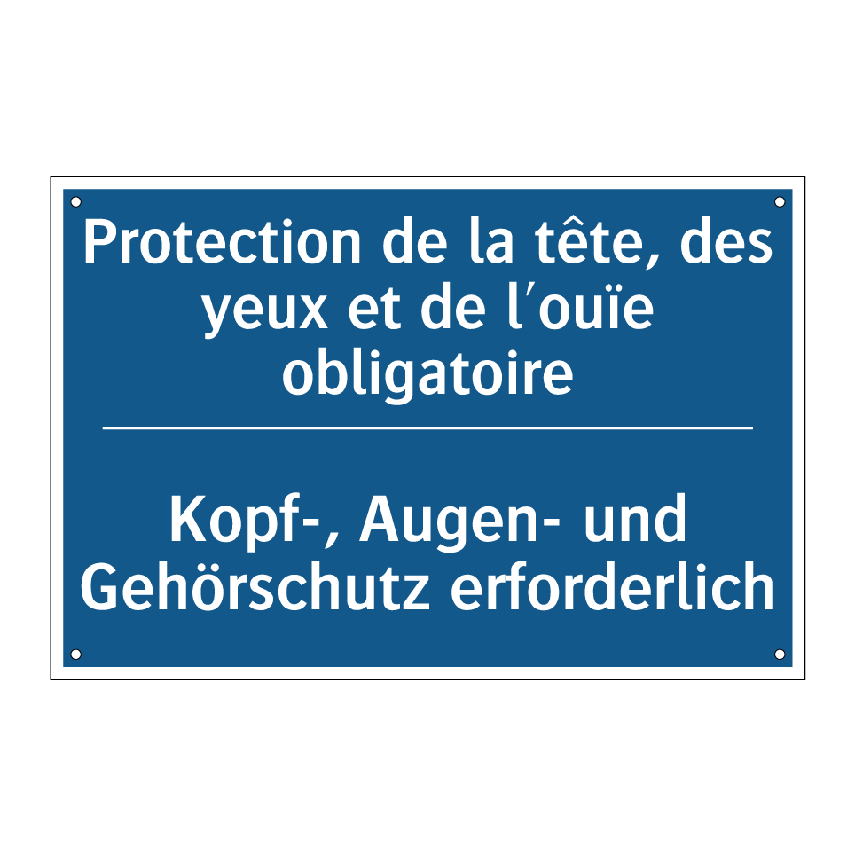 Kopf-, Augen- und Gehörschutz /.../ - Protection de la tête, des yeux /.../