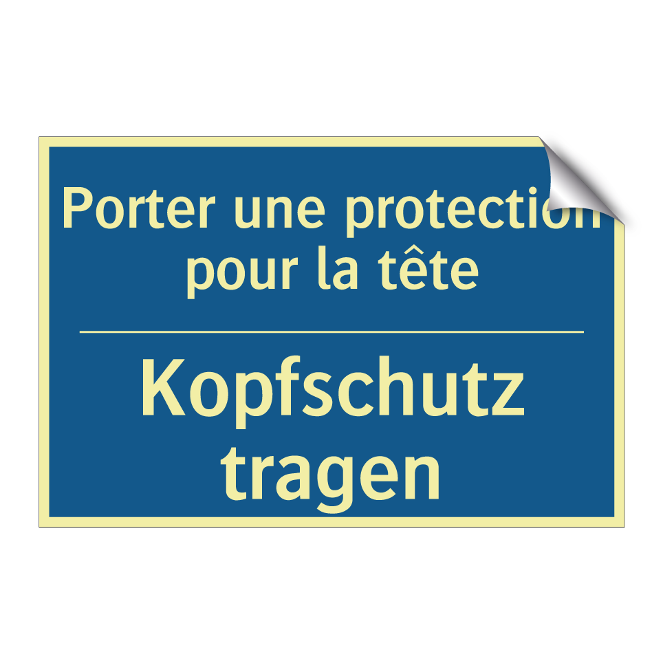 Kopfschutz tragen - Porter une protection pour la /.../