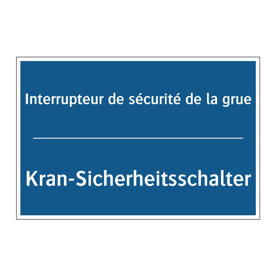 Kran-Sicherheitsschalter - Interrupteur de sécurité de la /.../