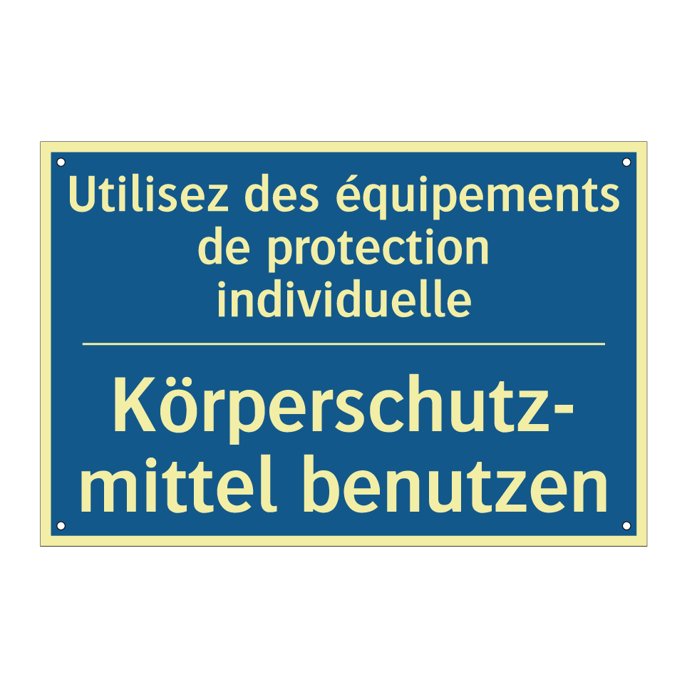 Körperschutz- mittel benutzen - Utilisez des équipements de protection /.../