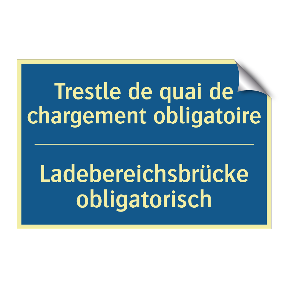 Ladebereichsbrücke obligatorisch /.../ - Trestle de quai de chargement /.../