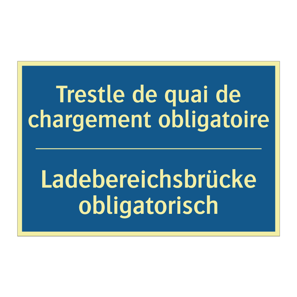 Ladebereichsbrücke obligatorisch /.../ - Trestle de quai de chargement /.../