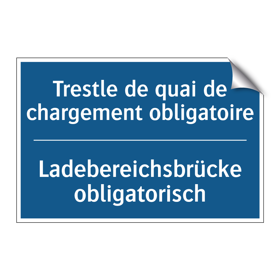 Ladebereichsbrücke obligatorisch /.../ - Trestle de quai de chargement /.../