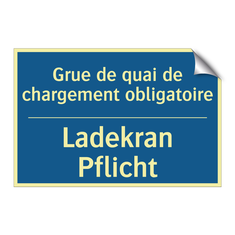 Ladekran Pflicht - Grue de quai de chargement obligatoire /.../