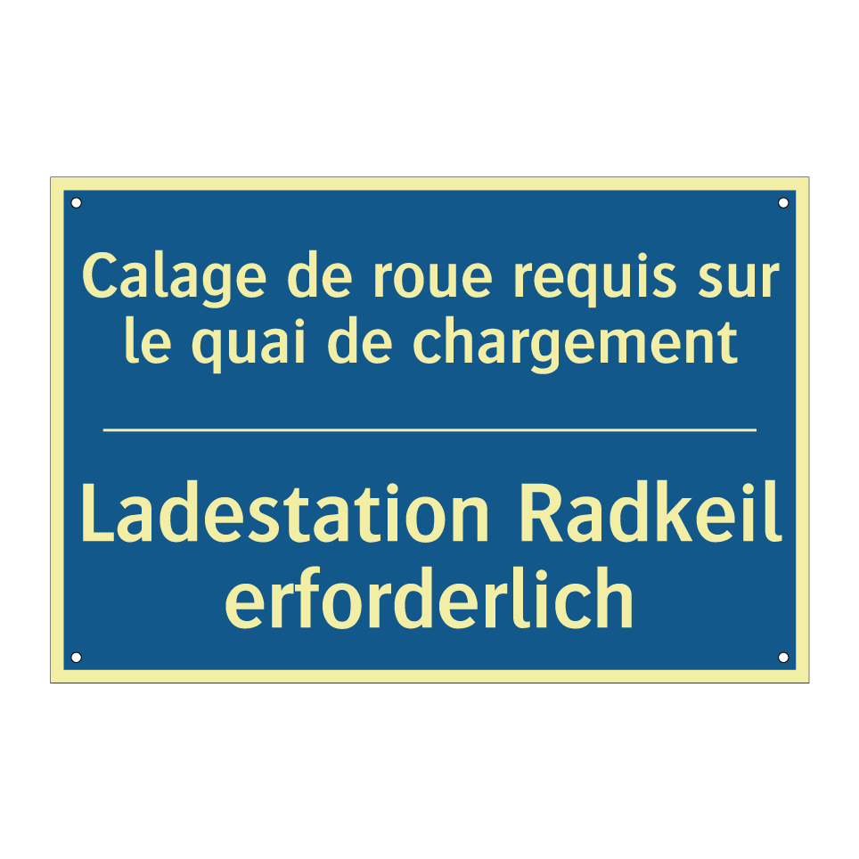 Ladestation Radkeil erforderlich /.../ - Calage de roue requis sur le quai /.../