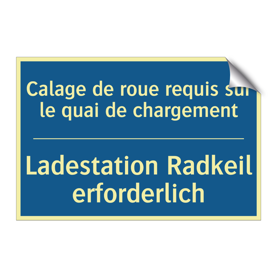 Ladestation Radkeil erforderlich /.../ - Calage de roue requis sur le quai /.../