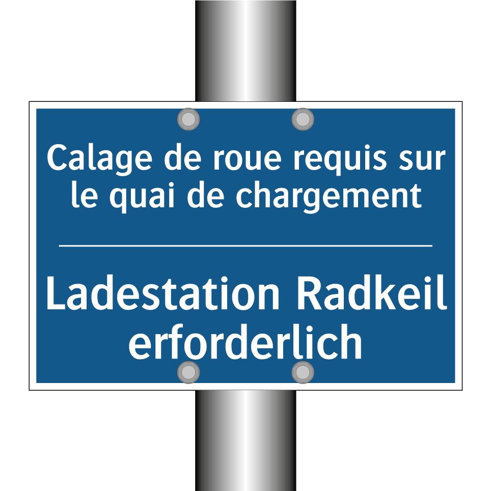 Ladestation Radkeil erforderlich /.../ - Calage de roue requis sur le quai /.../