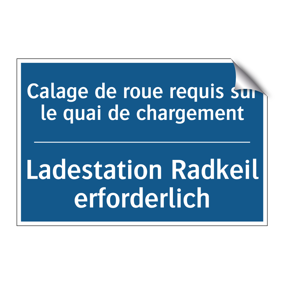 Ladestation Radkeil erforderlich /.../ - Calage de roue requis sur le quai /.../