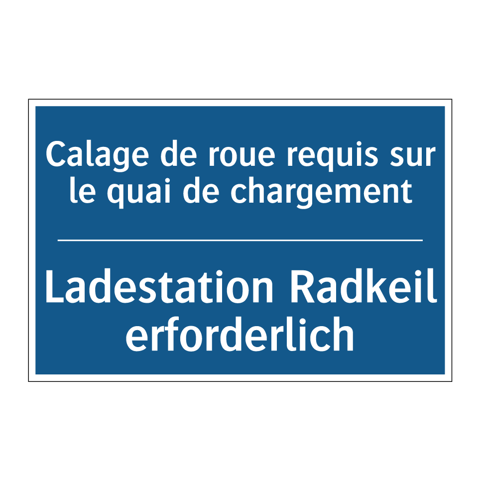 Ladestation Radkeil erforderlich /.../ - Calage de roue requis sur le quai /.../