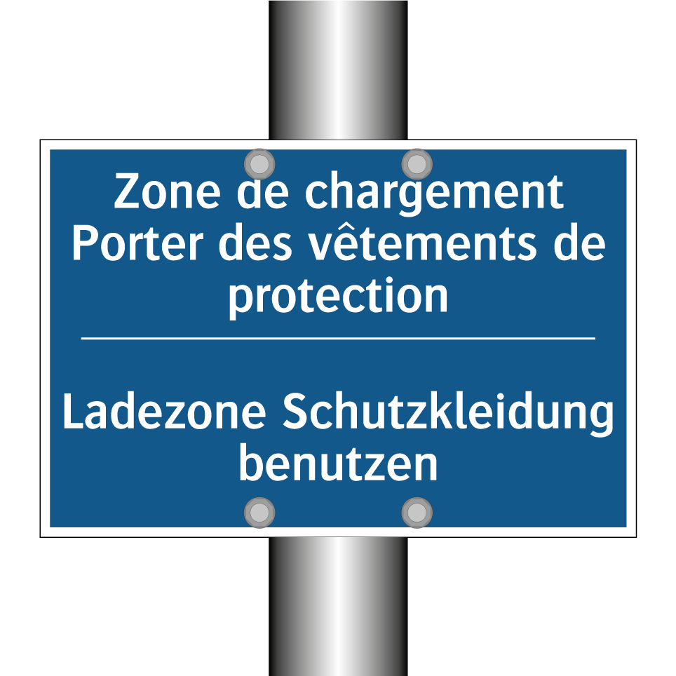 Ladezone Schutzkleidung benutzen /.../ - Zone de chargement Porter des /.../