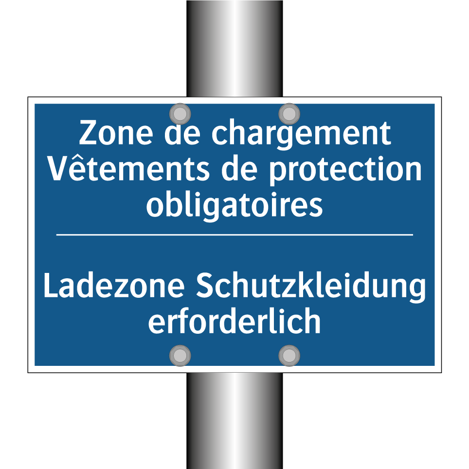 Ladezone Schutzkleidung erforderlich /.../ - Zone de chargement Vêtements de /.../