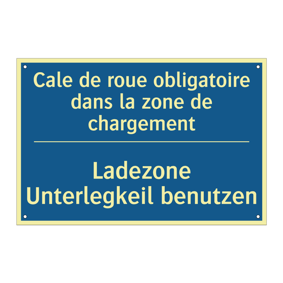 Ladezone Unterlegkeil benutzen - Cale de roue obligatoire dans /.../