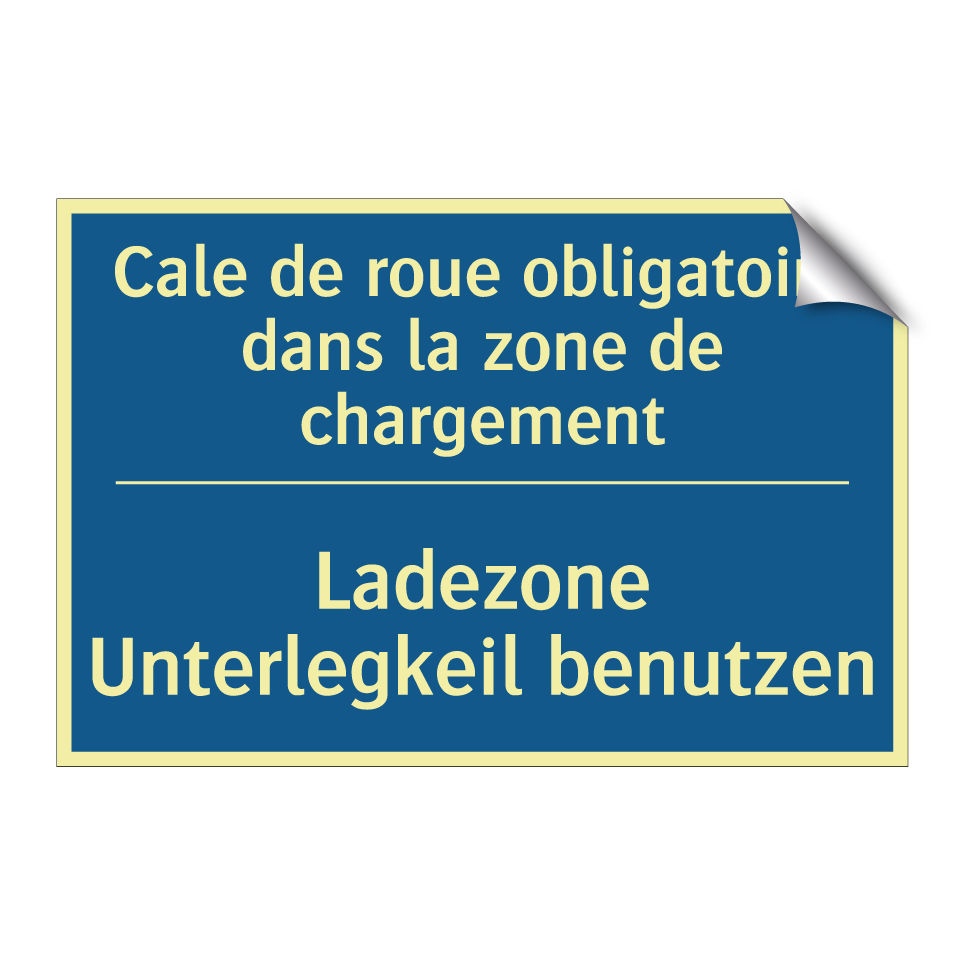 Ladezone Unterlegkeil benutzen - Cale de roue obligatoire dans /.../