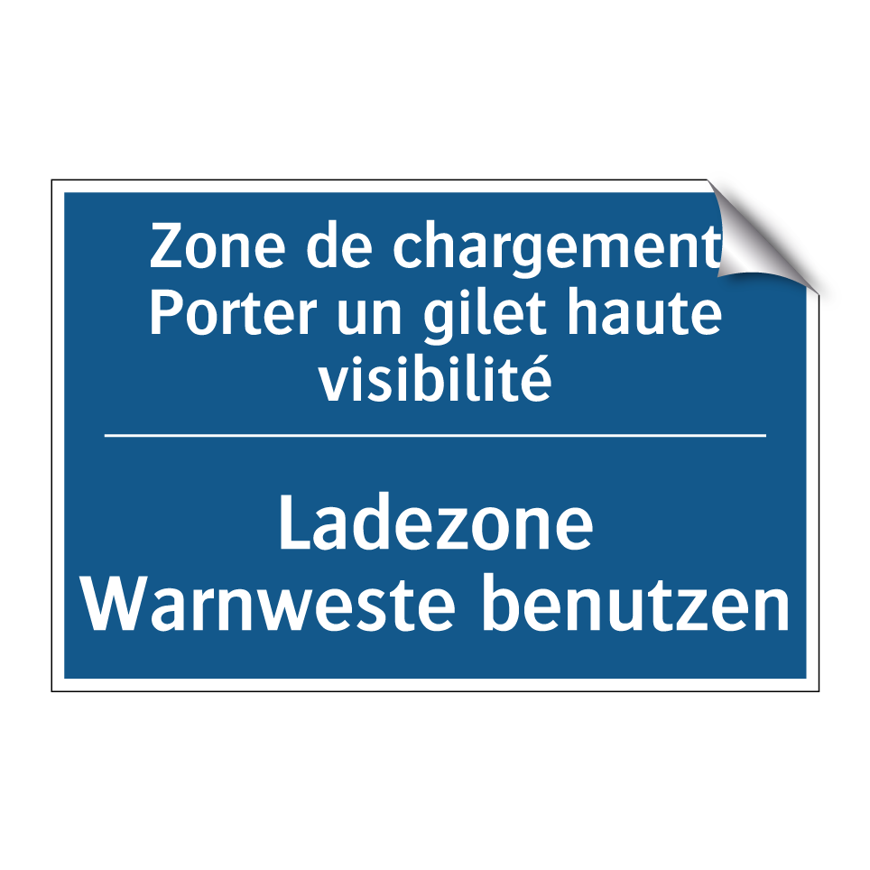 Ladezone Warnweste benutzen - Zone de chargement Porter un gilet /.../