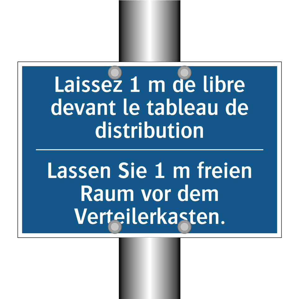Lassen Sie 1 m freien Raum vor /.../ - Laissez 1 m de libre devant le /.../