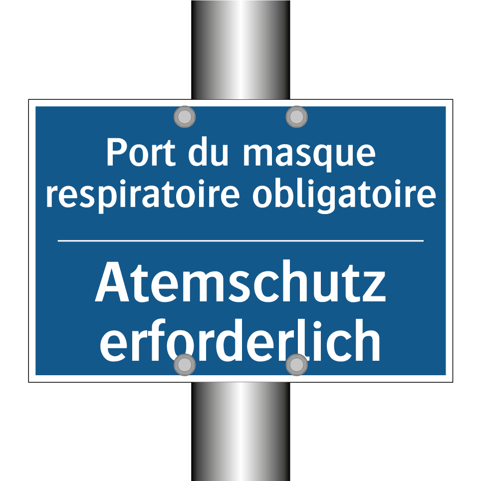 Atemschutz erforderlich - Port du masque respiratoire obligatoire /.../