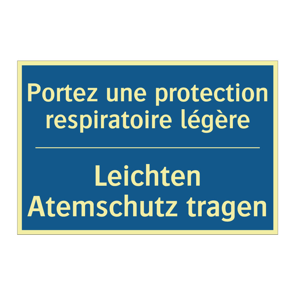 Leichten Atemschutz tragen - Portez une protection respiratoire /.../