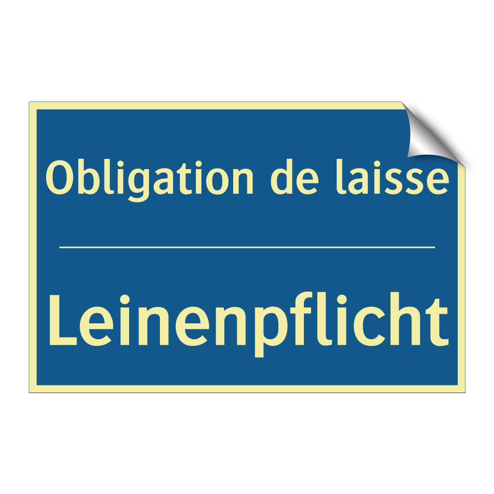 Leinenpflicht - Obligation de laisse