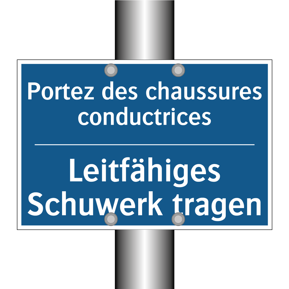 Leitfähiges Schuwerk tragen - Portez des chaussures conductrices /.../