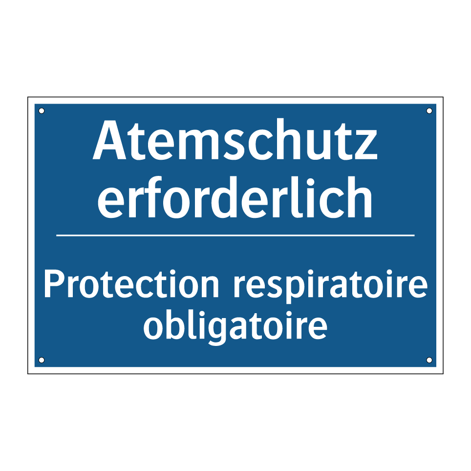 Atemschutz erforderlich - Protection respiratoire obligatoire /.../