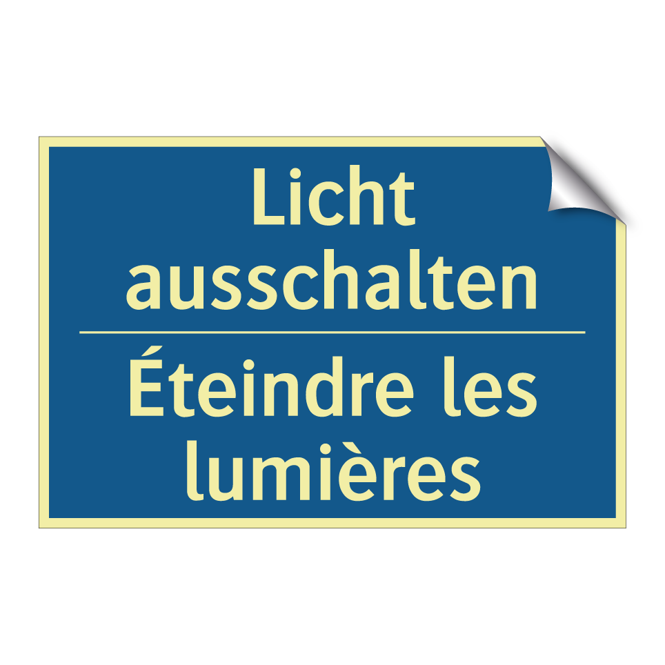 Licht ausschalten - Éteindre les lumières