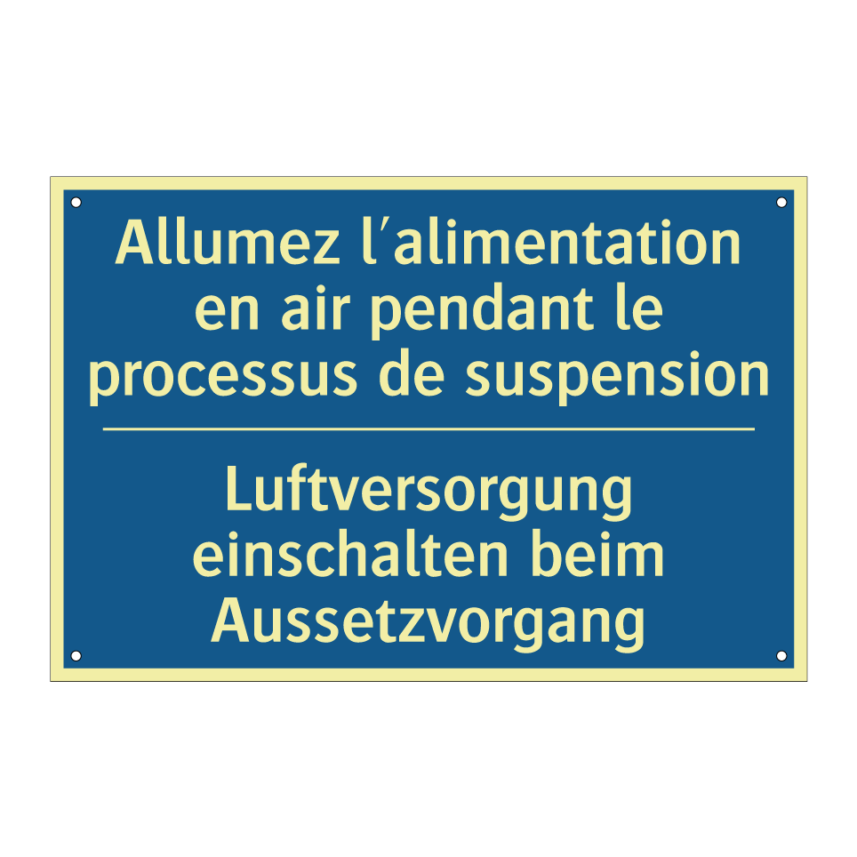 Luftversorgung einschalten beim /.../ - Allumez l'alimentation en air /.../