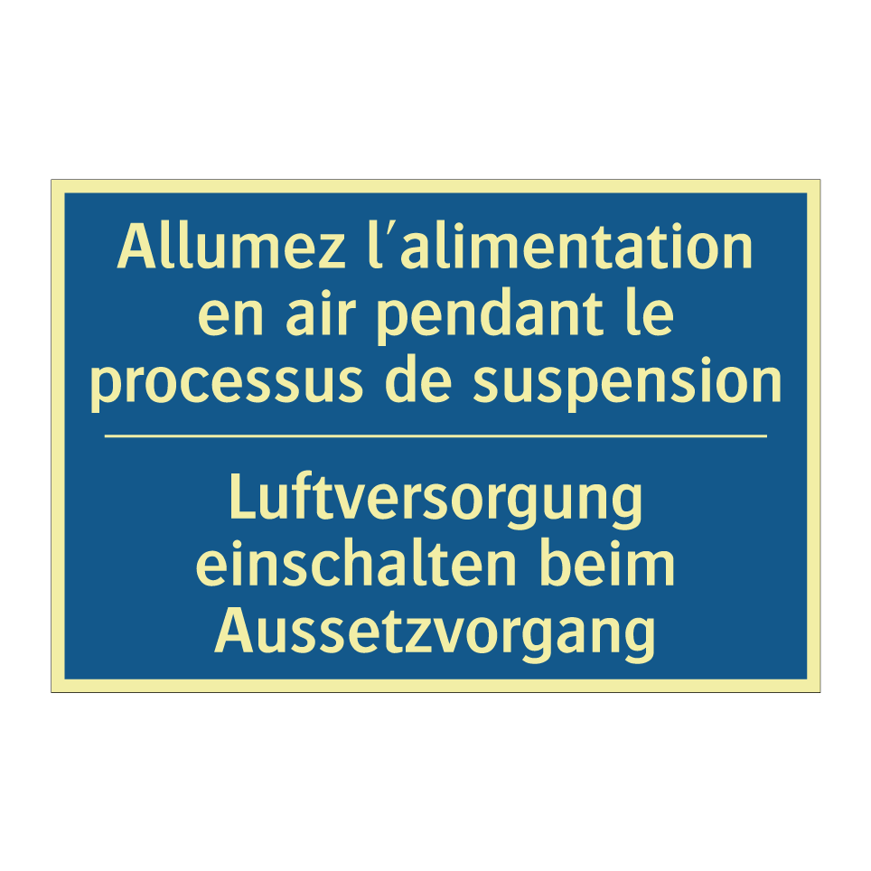 Luftversorgung einschalten beim /.../ - Allumez l'alimentation en air /.../