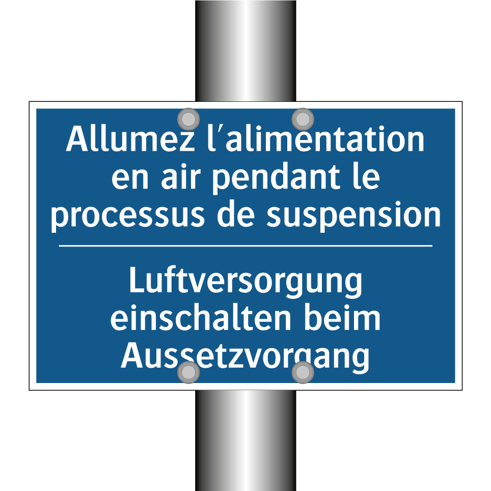 Luftversorgung einschalten beim /.../ - Allumez l'alimentation en air /.../