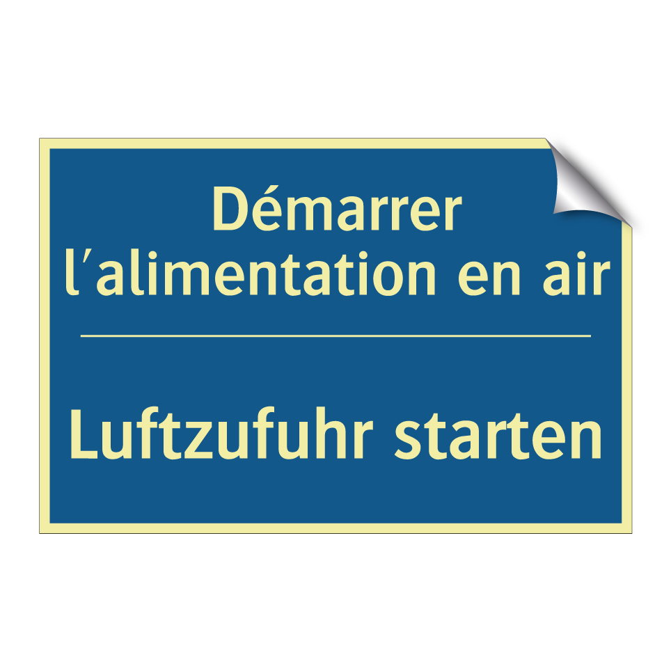 Luftzufuhr starten - Démarrer l'alimentation en air