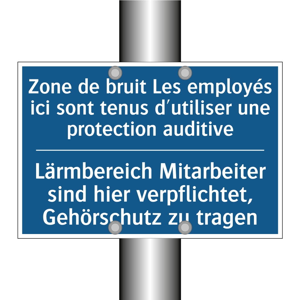 Lärmbereich Mitarbeiter sind hier /.../ - Zone de bruit Les employés ici /.../