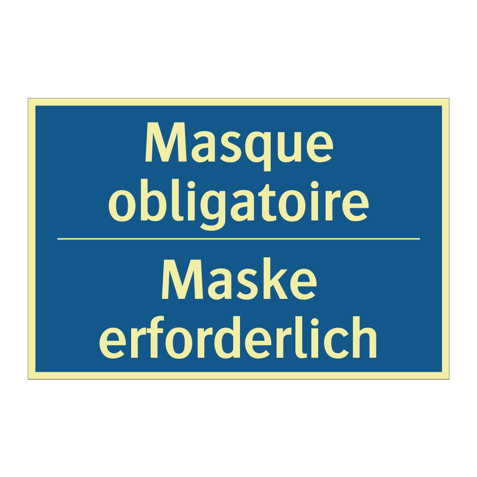 Maske erforderlich - Masque obligatoire