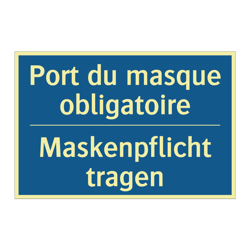 Maskenpflicht tragen - Port du masque obligatoire