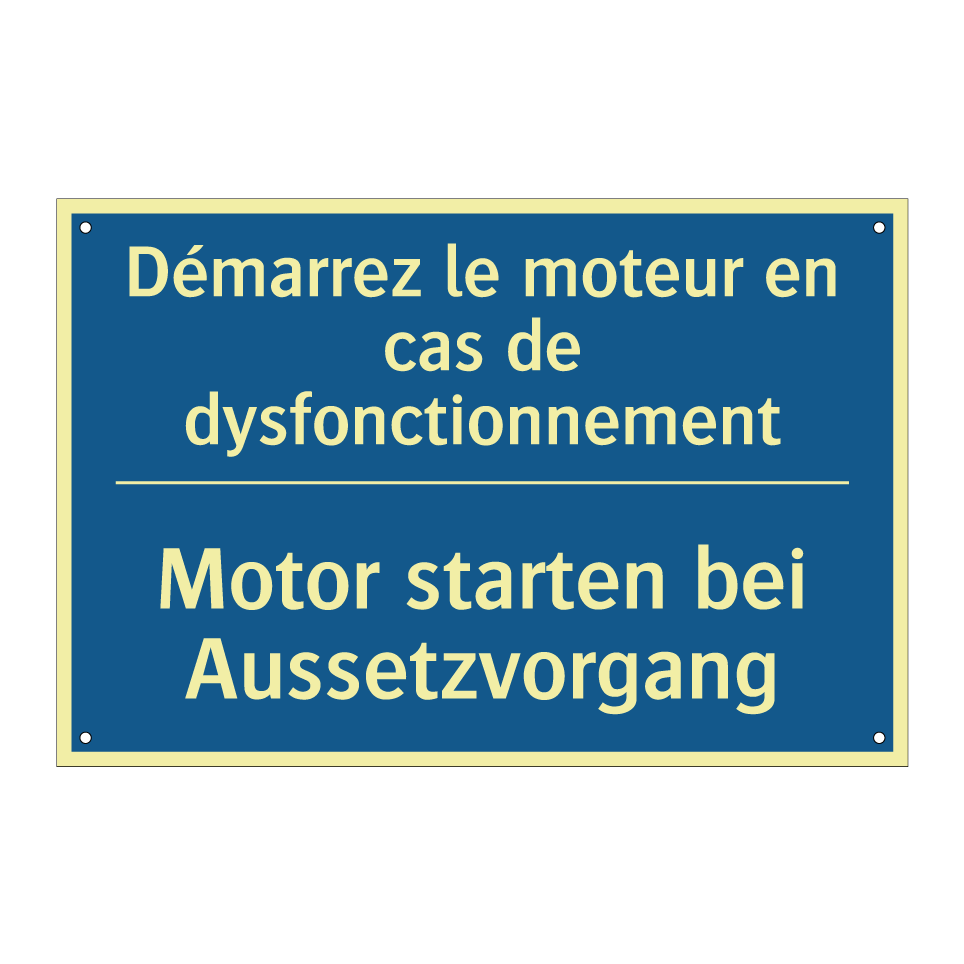 Motor starten bei Aussetzvorgang /.../ - Démarrez le moteur en cas de dysfonctionnement /.../