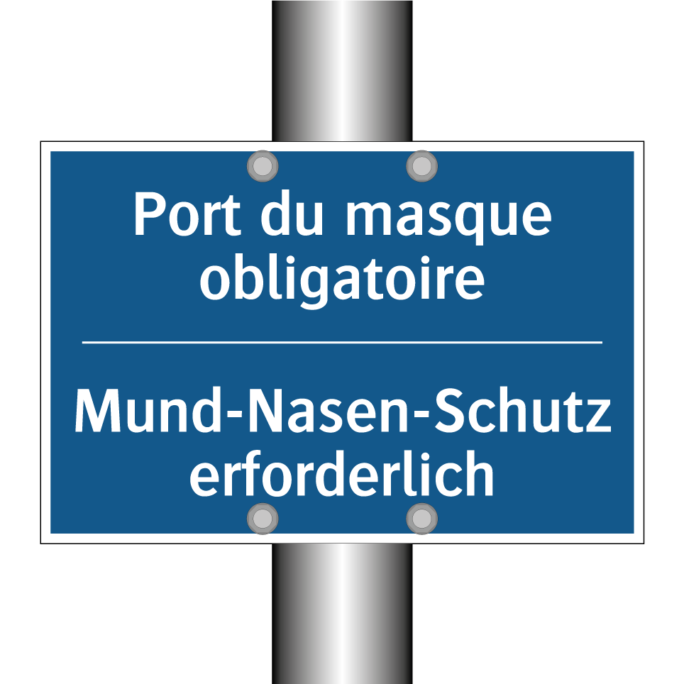 Mund-Nasen-Schutz erforderlich - Port du masque obligatoire
