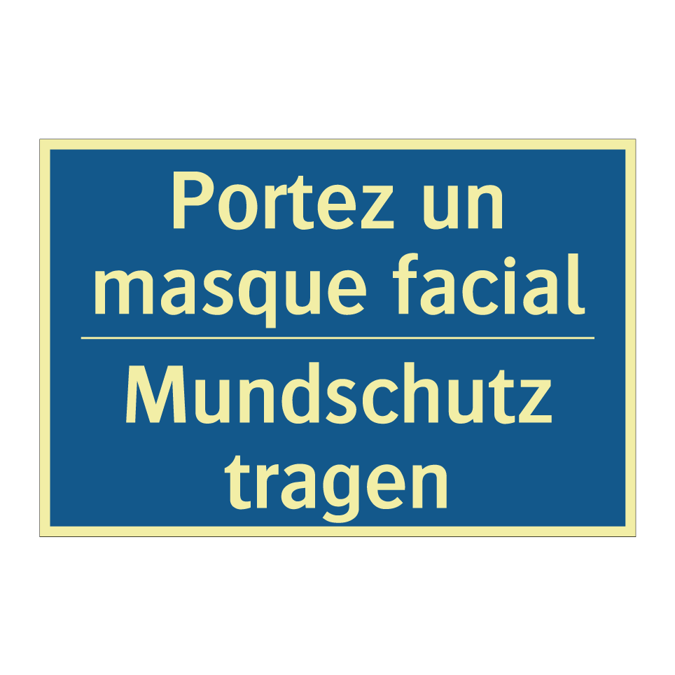 Mundschutz tragen - Portez un masque facial