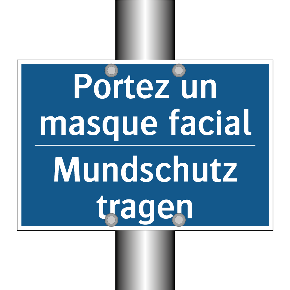 Mundschutz tragen - Portez un masque facial
