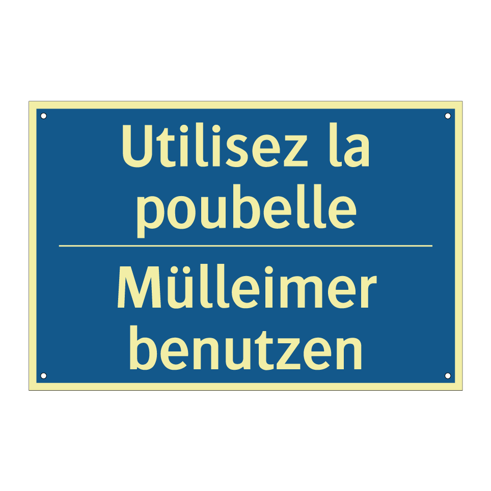 Mülleimer benutzen - Utilisez la poubelle