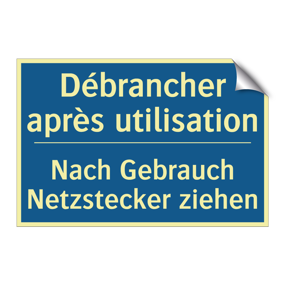 Nach Gebrauch Netzstecker ziehen /.../ - Débrancher après utilisation
