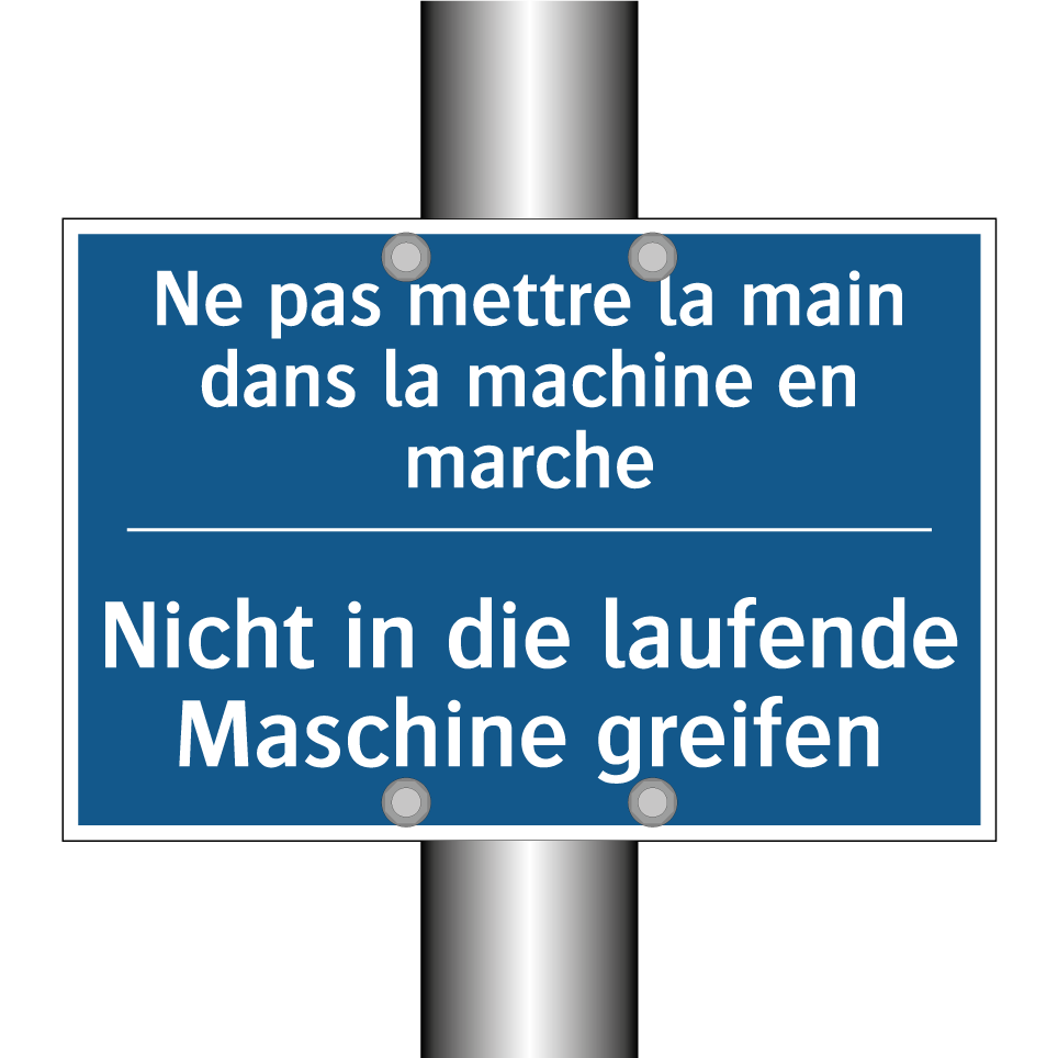 Nicht in die laufende Maschine /.../ - Ne pas mettre la main dans la /.../