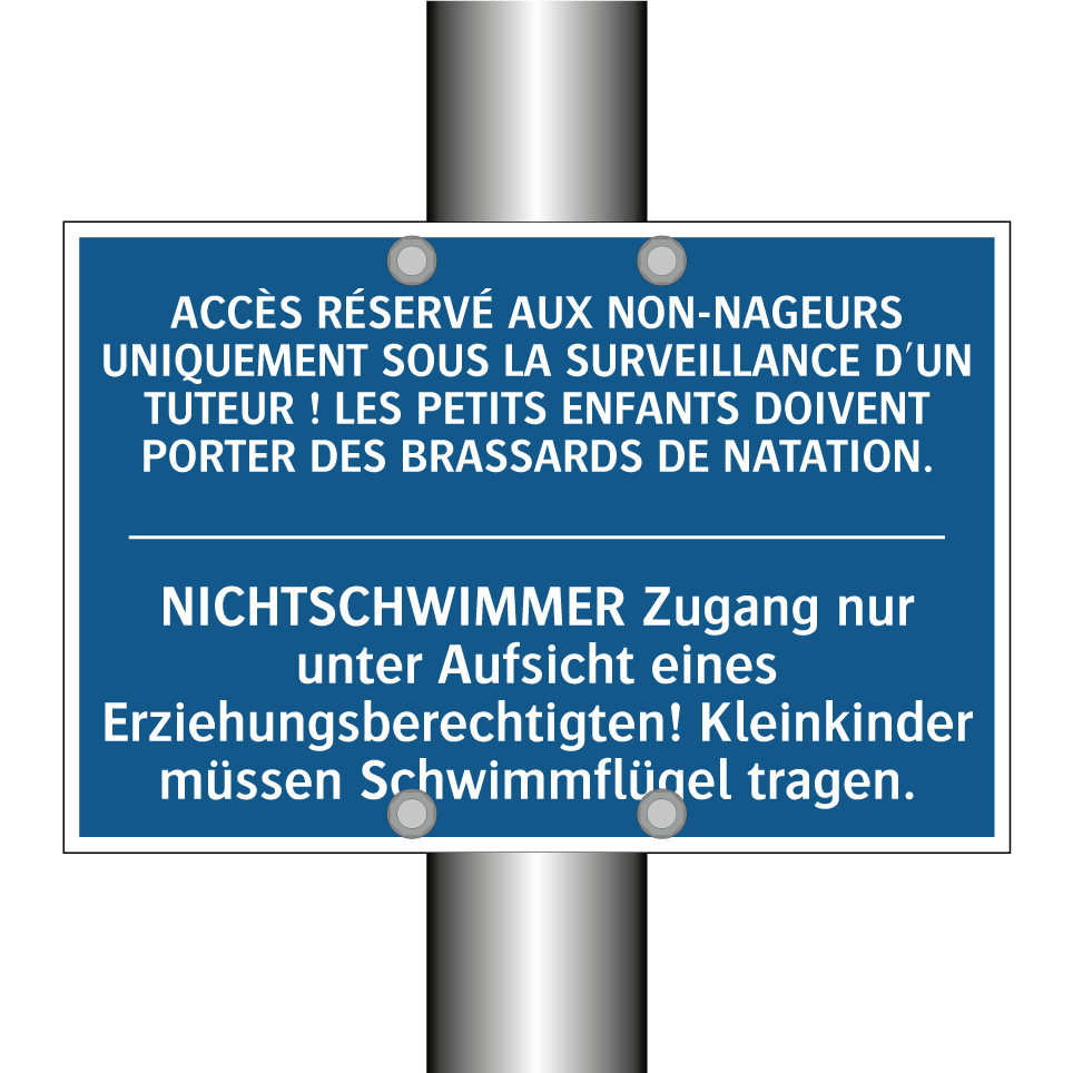 NICHTSCHWIMMER Zugang nur unter /.../ - ACCÈS RÉSERVÉ AUX NON-NAGEURS /.../