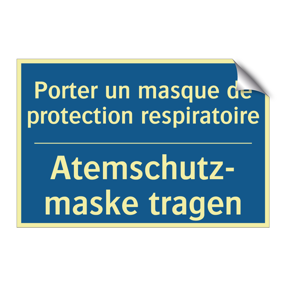 Atemschutz- maske tragen - Porter un masque de protection /.../