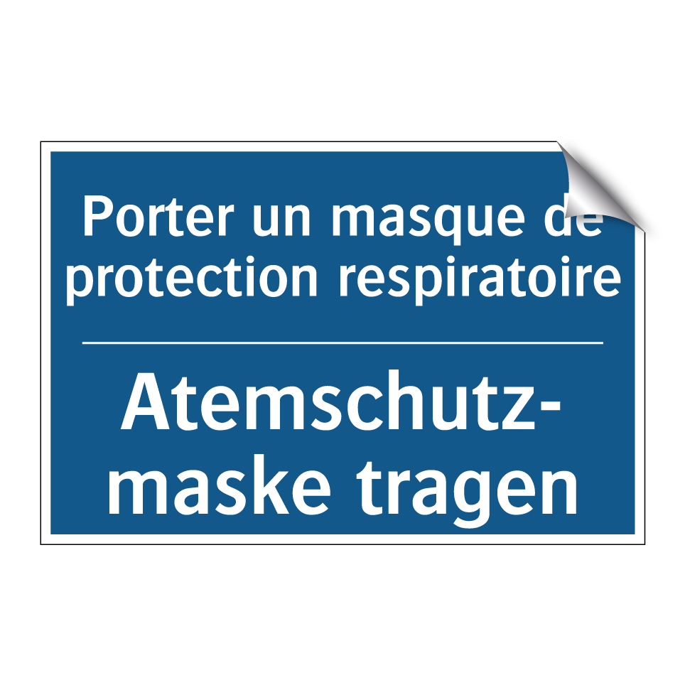 Atemschutz- maske tragen - Porter un masque de protection /.../