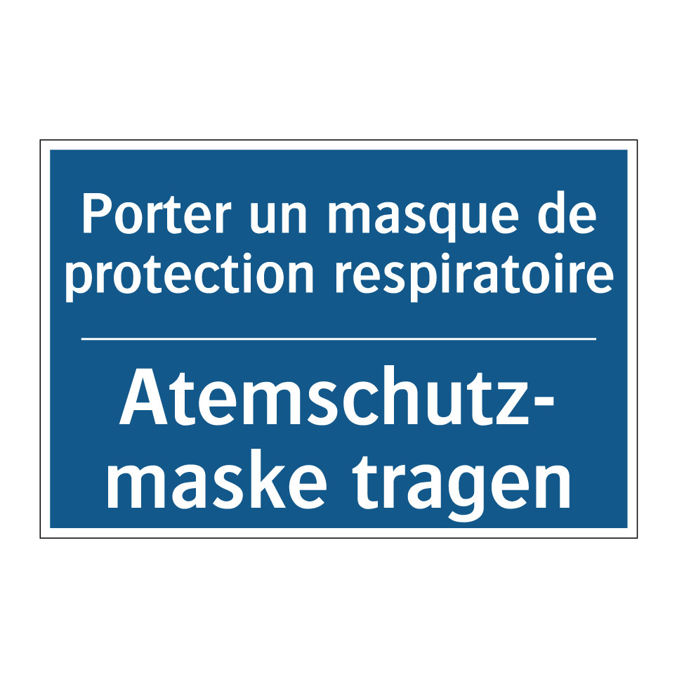 Atemschutz- maske tragen - Porter un masque de protection /.../