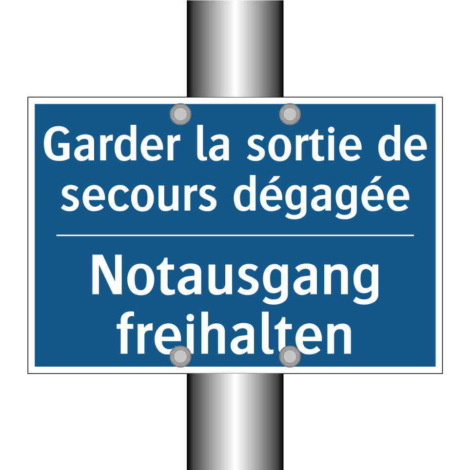 Notausgang freihalten - Garder la sortie de secours dégagée /.../