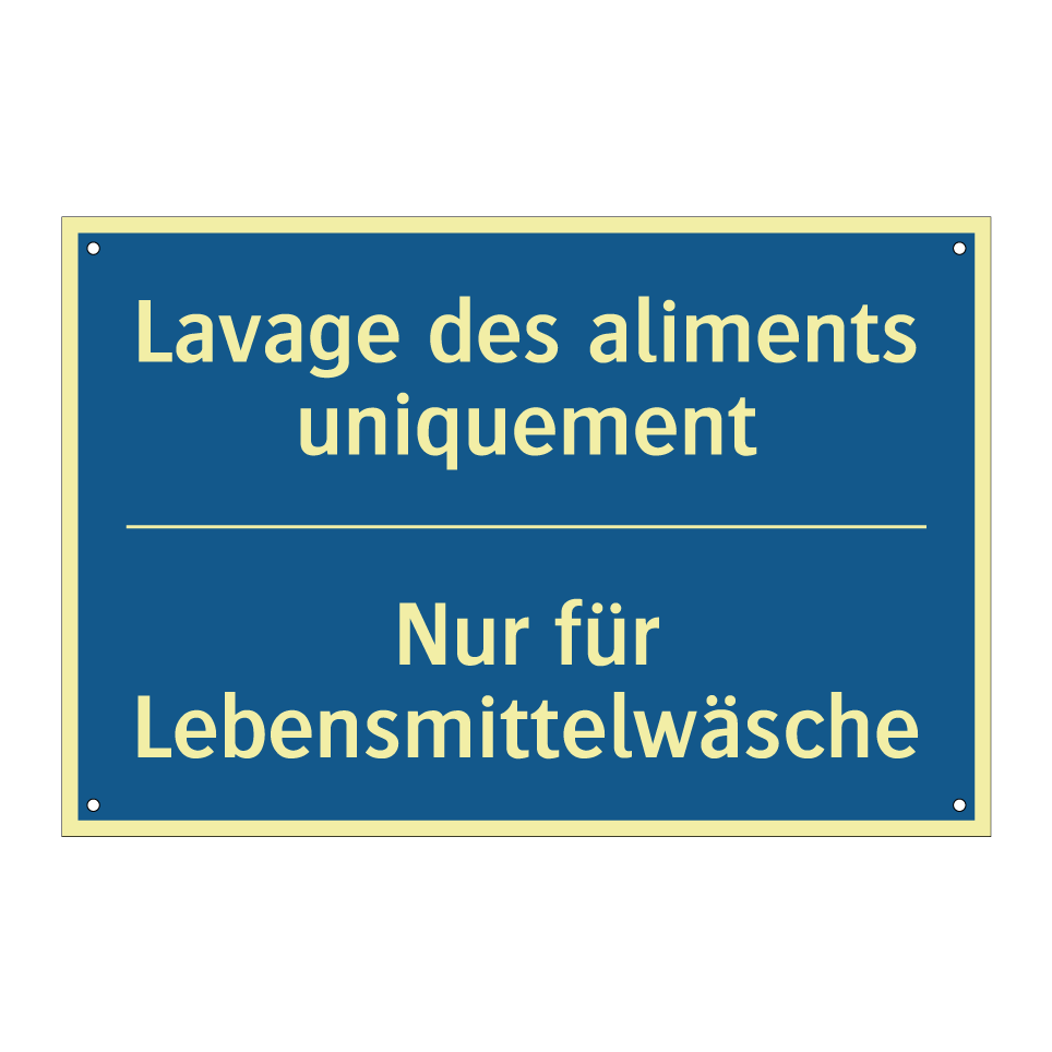 Nur für Lebensmittelwäsche - Lavage des aliments uniquement