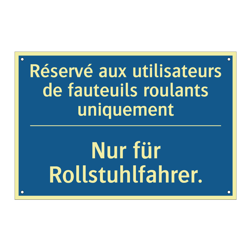 Nur für Rollstuhlfahrer. - Réservé aux utilisateurs de fauteuils /.../