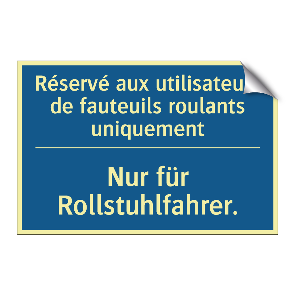 Nur für Rollstuhlfahrer. - Réservé aux utilisateurs de fauteuils /.../