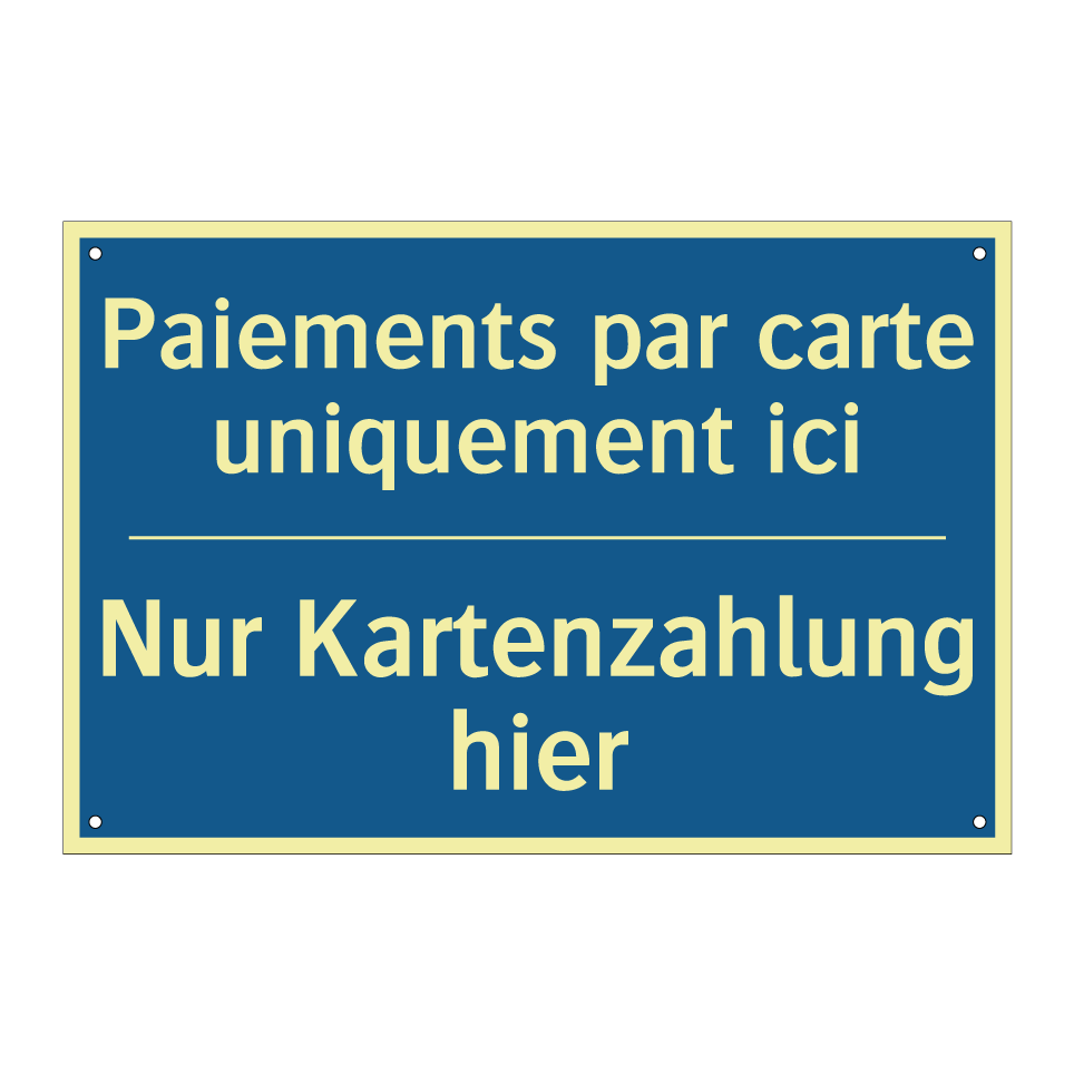 Nur Kartenzahlung hier - Paiements par carte uniquement /.../