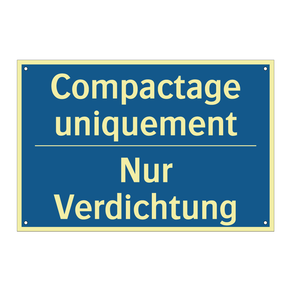 Nur Verdichtung - Compactage uniquement