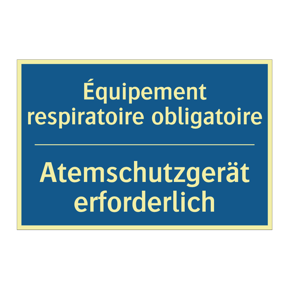 Atemschutzgerät erforderlich - Équipement respiratoire obligatoire /.../